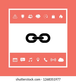 Link chain icon. Graphic elements for your design
