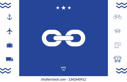 Link chain icon. Graphic elements for your design