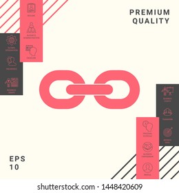 Link chain icon. Graphic elements for your design