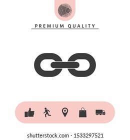 Link chain icon. Graphic elements for your design
