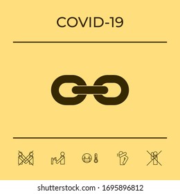 Icono de cadena de enlace. Elementos gráficos para el diseño
