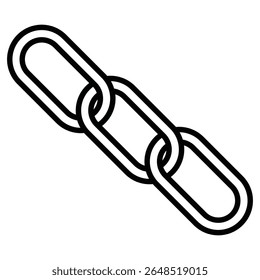 Link chain icon Outline isolated logo mark
