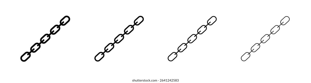 Link chain icon Outline sign symbol set