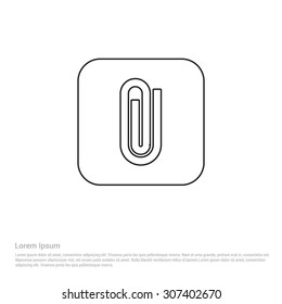 link chain Outline Icon - Vector Illustration - Flat pictogram icon