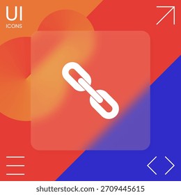 Icono de símbolo de cadena de Enlace. Elementos para su diseño