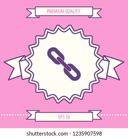 Link chain symbol icon. Graphic elements for your design
