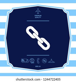 Link chain symbol icon. Graphic elements for your design