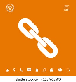 Link chain symbol icon. Graphic elements for your design