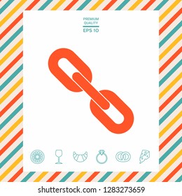 Link chain symbol icon. Graphic elements for your design