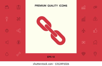 Link chain symbol icon. Graphic elements for your design