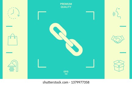 Link chain symbol icon. Graphic elements for your design