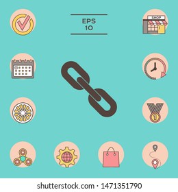 Link chain symbol icon. Graphic elements for your design