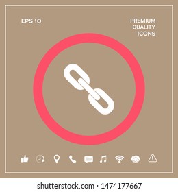 Link chain symbol icon. Graphic elements for your design