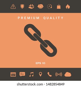 Link chain symbol icon. Graphic elements for your design