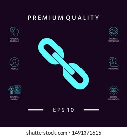 Link chain symbol icon. Graphic elements for your design