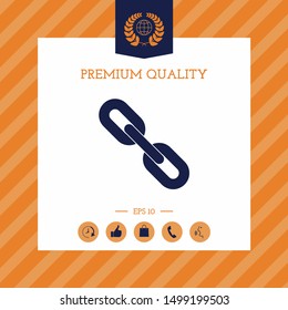Link chain symbol icon. Graphic elements for your design