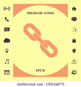 Link chain symbol icon. Graphic elements for your design