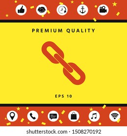 Link chain symbol icon. Graphic elements for your design