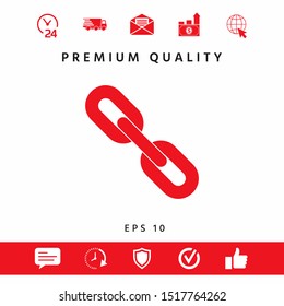 Link chain symbol icon. Graphic elements for your design
