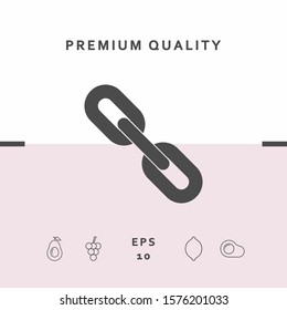 Link chain symbol icon. Graphic elements for your design