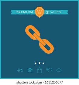 Link chain symbol icon. Graphic elements for your design