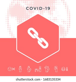 Link chain symbol icon. Graphic elements for your design