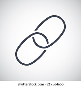 Link Chain symbol icon. Vector pictogram. Simple flat metro design style. esp10
