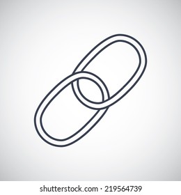 Link Chain symbol icon. Vector pictogram. Simple flat metro design style. esp10