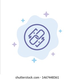 Link, Chain, Url, Connection, Link Blue Icon on Abstract Cloud Background. Vector Icon Template background