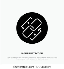 Link, Chain, Url, Connection, Link solid Glyph Icon vector
