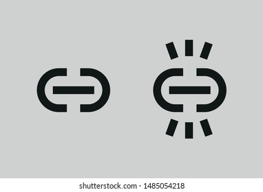 Link chain vector icon. Filled flat sign for mobile concept and web design. Hyperlink simple solid symbol. Vector illustration. 