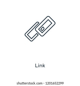 Link concept line icon. Linear Link concept outline symbol design. This simple element illustration can be used for web and mobile UI/UX.