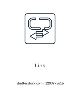 Link concept line icon. Linear Link concept outline symbol design. This simple element illustration can be used for web and mobile UI/UX.
