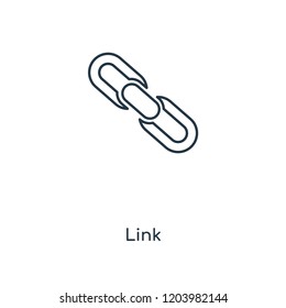 Link concept line icon. Linear Link concept outline symbol design. This simple element illustration can be used for web and mobile UI/UX.