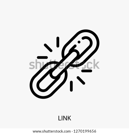 Link concept line icon. Simple element illustration. Link chain concept outline symbol design. Can be used for web and mobile UI/UX . Modern vector style.