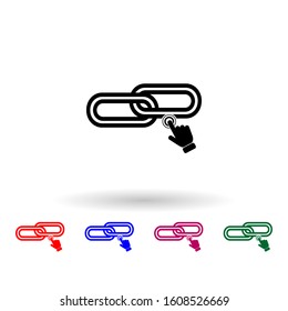 Link concept multi color icon. Simple glyph, flat vector of touch screen icons for ui and ux, website or mobile application
