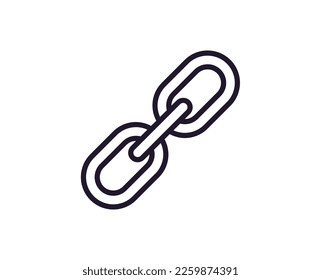 Link concept. Single premium editable stroke pictogram perfect for logos, mobile apps, online shops and web sites. Vector symbol isolated on white background. 