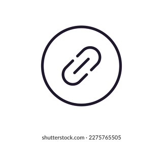 Link concept. Single premium editable stroke pictogram perfect for logos, mobile apps, online shops and web sites. Vector symbol isolated on white background. 