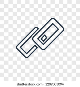 Link concept vector linear icon isolated on transparent background, Link concept transparency concept in outline style
