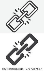 Conjunto de iconos de cadena de conexión de Enlace en diferentes estilos. Icono de contorno de línea y versión sólida, signo de Vector de trazo editable y símbolo para backlink, url, creación de Enlaces y SEO.