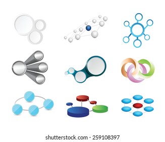 link connection icon set illustration design over white