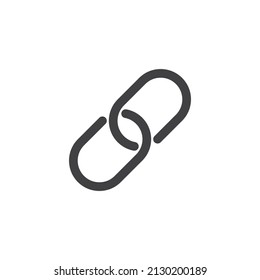 Link Connection Line Icon. Linear Style Sign For Mobile Concept And Web Design. Chain Link Outline Vector Icon. Symbol, Logo Illustration. Vector Graphics