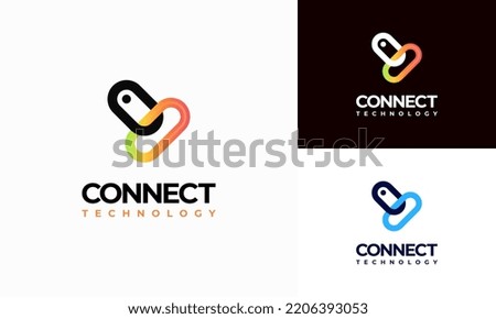 Link Connection Technology logo designs concept vector, Digital Link Logo template vector