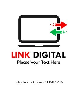 Link digital logo template illustration