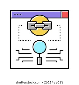 link estimation color icon vector. link estimation sign. isolated symbol illustration