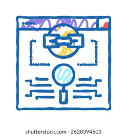link estimation doodle icon sketch vector. link estimation sign. isolated symbol illustration