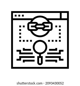 link estimation line icon vector. link estimation sign. isolated contour symbol black illustration