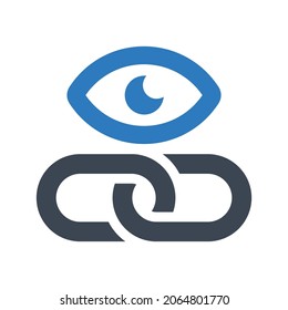 Link Eye Icon.chain,hyper Link (vector Illustration)