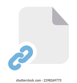 Link Files Icon with Flat Style