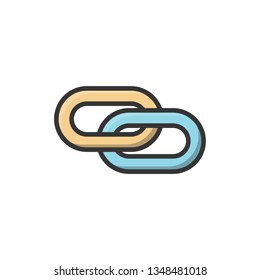 link filled outline icon